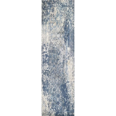 Rizzy Home Alora Decor Euphoria 2'6" x 10' Floral Lt. Gray/Gray/Rust/Blue Hybrid Area Rug
