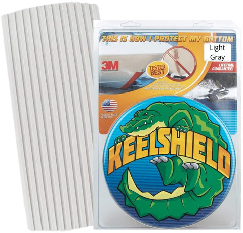 Gator Guards KeelShield Keel Guard 6 ft Light Gray - Boat Keel Protection Strip for Fiberglass and Most Aluminum Hulls - 5 in Wide Urethane - Easy DIY Install - 3M Adhesive - Made in USA