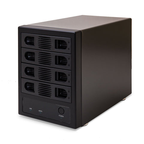 Syba SY-ENC50104 4 Bay 3.5” SATA III HDD Non-RAID Enclosure – Supports USB 3.0 & eSATA Interface, Black