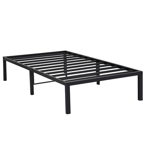 Fast Furnishings Twin XL Size Heavy Duty Black Metal Platform Bed Frame