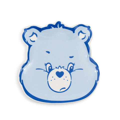 Care Bears Grumpy Bear Face Sculpted Ceramic Trinket Tray | Storage Dish Organizer for Jewelry, Accessories, Keys, and More