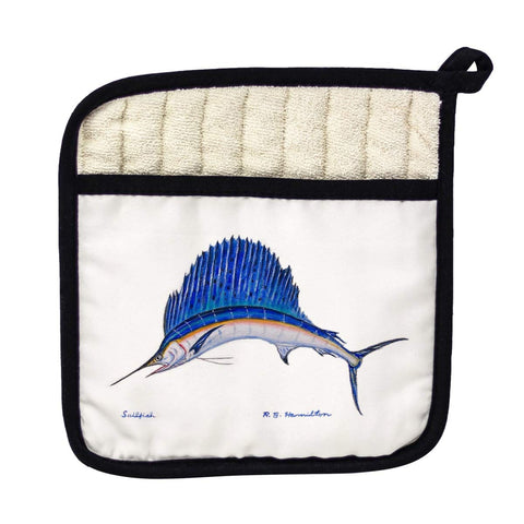 Betsy Drake PT006 Sailfish Pot Holder