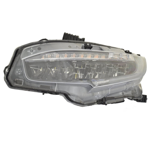 ACK Automotive for Honda Civic SND/CPE/HB 19 Headlight LED SI/TOURING NA Built LH Driver Side Replaces OEM: 33150-TBA-A22 Partslink: HO2502195