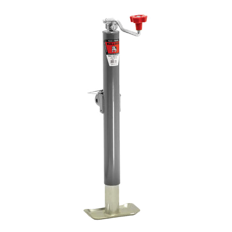 Bulldog 178151 Round Trailer Jack, Side Mount, 5,000 lbs. Lift Capacity, Topwind, Weld-On, Tubular Swivel, 15 Inch Travel