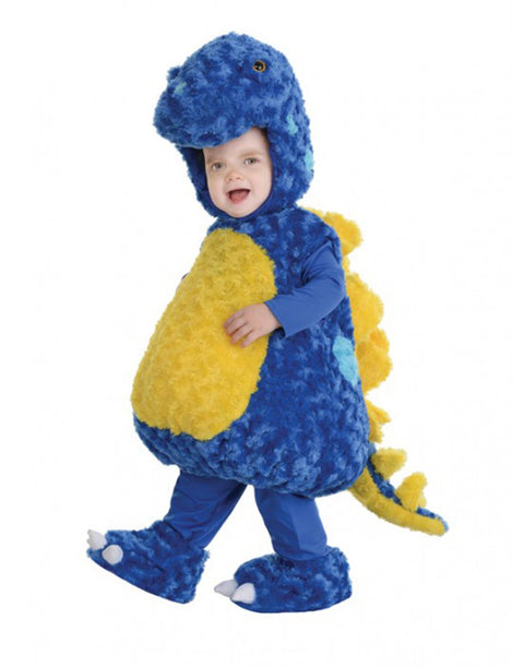 Underwraps Toddler's Stegosaurus Belly Babies Costume, Blue/Yellow, Medium (18-24)