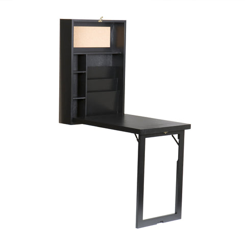 Fold-Out Convertible Desk - Black