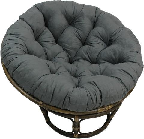 International Caravan Furniture Piece Rattan 42-Inch Papasan Chair with Micro Suede Cushion