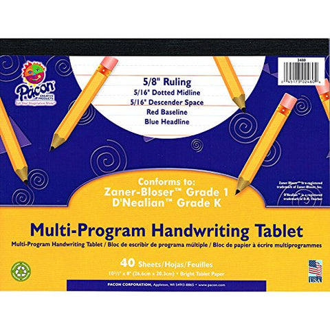 Dnealian Multi-Program Handwriting Arts & Crafts Ppr K 10 1/2 X 8 5/8 L Paper Pac2480 Pacon Corporation