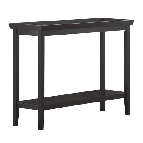 Convenience Concepts Ledgewood Console Table 48" - Modern Narrow Sofa Display Accent with Storage Shelf for Transitional, Traditional Living Room, Entryway, Hallway, or Bedroom, Black