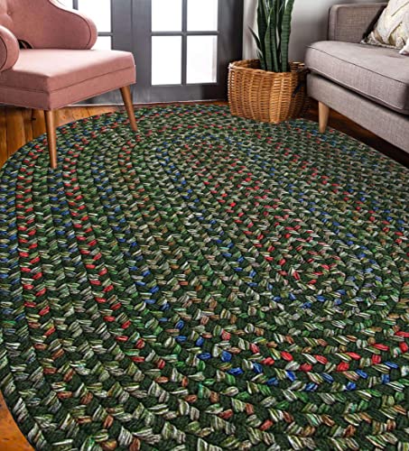 Rhody Rug Katie KA63 Sage 4' x 6' Oval - Braided Area Rug, Home Decor, Floor Mat or Bedroom Rug - Easy Care, Ideal for High Traffic Areas in Hallway and Living Room - Made in USA