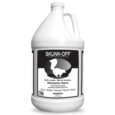 Odorcide Skunk Off Pet Shampoo – Ready to use Skunk Odor Remover for Dogs, Cats, Carpet, Car, Clothes & More – Skunk Shampoo Non-Enzymatic Formula (1 Gallon)