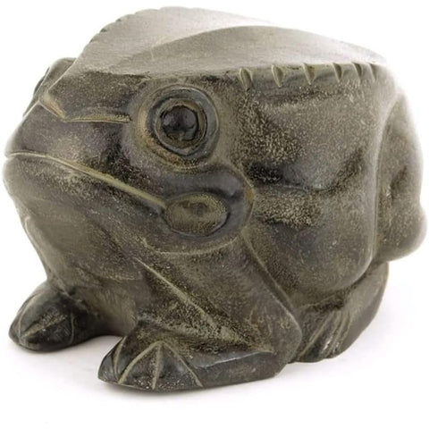 Oakestry FRG-01 Aluminum Metal Garden Statue Frog Folk-Art Style Sculpture with Dark Bronze Finish Decorative Outdoor Yard Decor Unique Frog Statue for Garden and Landscaping
