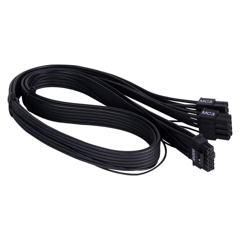 Silverstone Technology PP14-EPS75 Dual EPS 8 pin (PSU) to 12+4 pin (GPU) 12VHPWR PCIe Gen5 Cable for Silverstone 3rd Gen PSUs - 75cm (29.5") Long, SST-PP14-EPS75