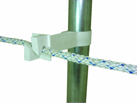 Field Guardian Pipe Clamp Insulator, White
