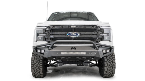Fab Fours DR03-S1062-1 Black Steel Front Ranch Bumper 2 Stage Black Powder Coated w/Pre-Runner Grill Guard Incl. Light Cut-Outs Black Steel Front Ranch Bumper
