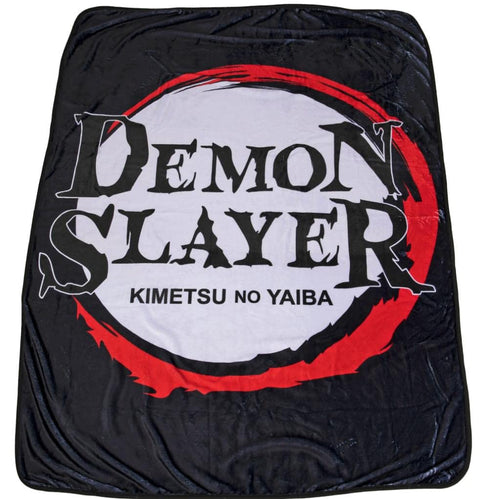 Surreal Entertainment Demon Slayer Logo Lightweight Fleece Throw Blanket | 45 x 60 Inches