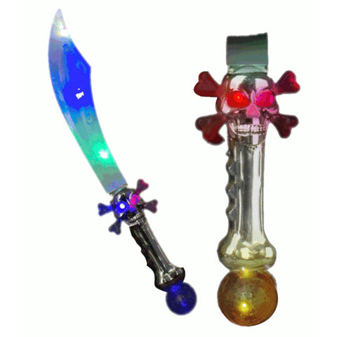 blinkee Crystal Skull Pirate Scimitar Sword
