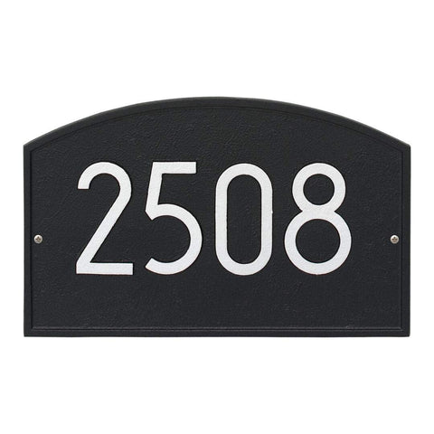 Whitehall 3141BS Legacy Modern Personalized Wall Plaque in Black/Silver 15 x 8.75 x .325