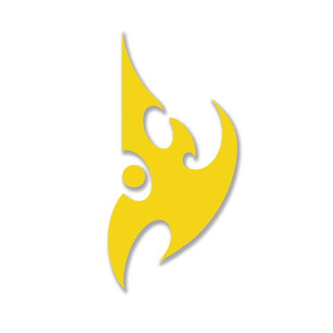 JINX Starcraft II: Heart of The Swarm Protoss Die Cut Vinyl Decal Sticker, Yellow, 5"