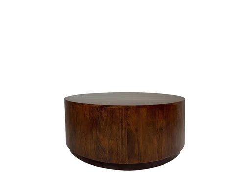 Tamia 42 inch Round Wooden Coffee Table Chestnut