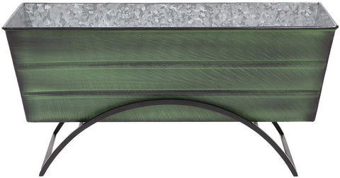Oakestry VFB-05-S Odette Medium Green Flower Planter Window Box with Stand