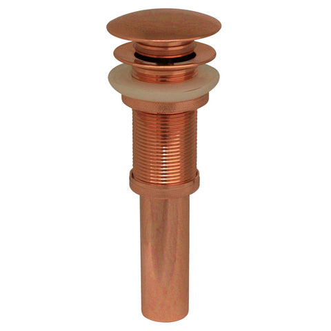 Whitehaus Collection WHD01-CO Whitehaus WHD01-PCO Decorative 2 3/4" Pop-Up Mushroom Drain with No Overflow, Polished Copper