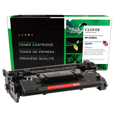 Clover Remanufactured MICR Toner Cartridge Replacement for HP CF287A | Black