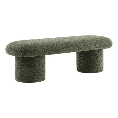 Modway Orla Chenille Upholstered Bench in Sage