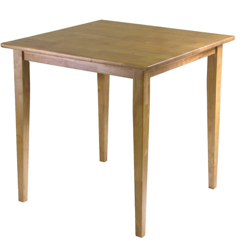 FastFurnishings Solid Wood Shaker Style Square Dining Table in Light Oak Finish