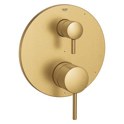 Grohe 29423GN0 Timeless Pressure Balance Valve Trim with 2-Way Diverter and Cartridge, Brushed Cool Sunrise