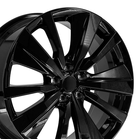 OE Wheels NS29 19 Inch Rim Fits Altima Style 5x114.3 19x8 Gloss Black - Hollander 62785 (1)
