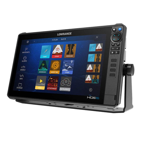 Lowrance HDS PRO 16 FishFinder/ Chartplotter with Smartphone Integration, Preloaded C-MAP DISCOVER OnBoard Charts, No-Transducer, 16-inch SolarMax Display, Black, 000-16005-001