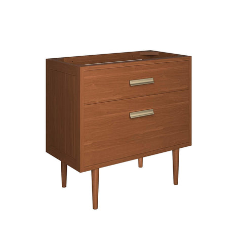 Cassia 36 Inch Teak Wood Bathroom Vanity Cabinet (Sink Basin Not Included)