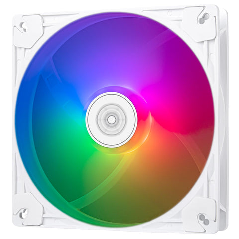 SilverStone Technology Vista 140 White-Colored ARGB Performance Enhanced 140mm PWM Fan with Addressable RGB (ARGB), SST-VS140W-ARGB