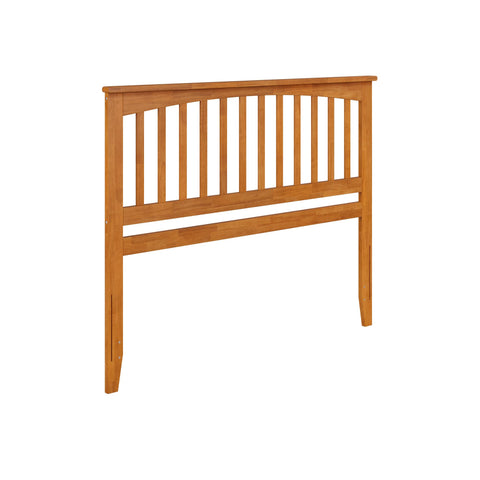 AFI, Mission Queen Solid Wood Headboard with Attachable Charger, Light Toffee