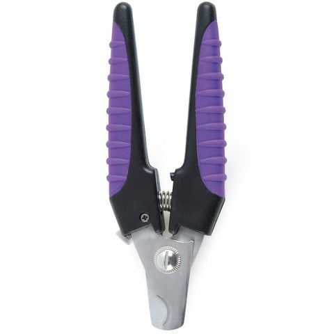 Master Grooming Tools Ergonomic Pro Nail Clippers — Stainless Steel Clippers for Trimming Pet Nails - Purple, Large, 6¼"