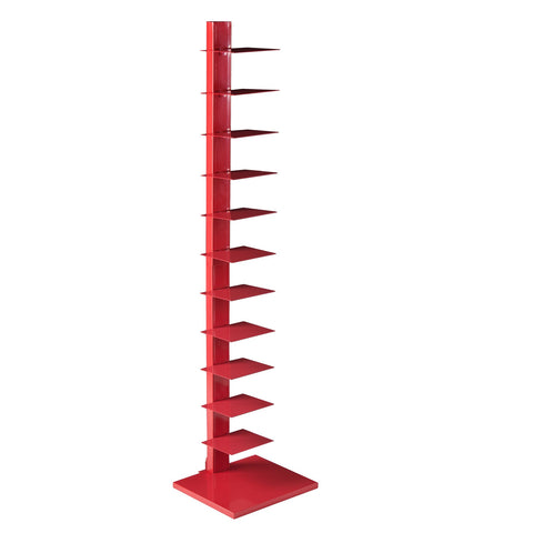 SEI Furniture Stewartby Spine Tower Shelf - Valiant Poppy, Red