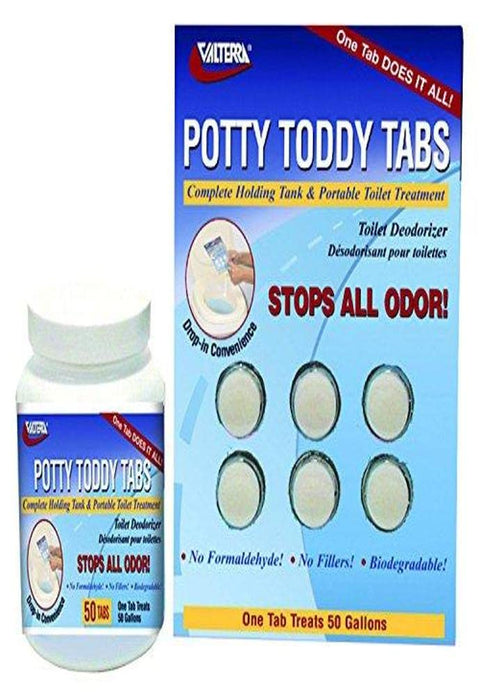 Valterra Q5004 Potty Toddy Tabs - 50/Bottle, White