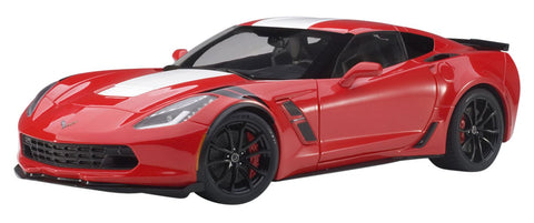 AUTOart - Miniature Car Chevrolet Corvette C7 Grand Sport 2017 Scale 1/18, 71274, Red/White