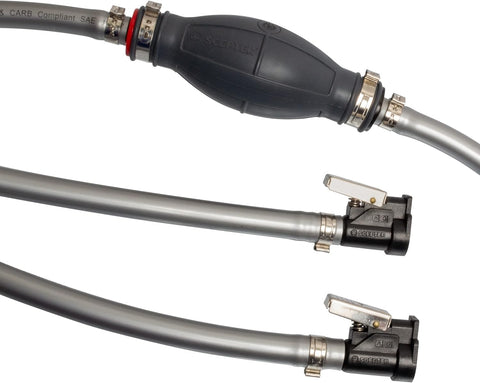 Scepter Marine Outboard Boat Motor Fuel Line Kit, Includes 7-Foot, 3/8 Inch Inner Diameter Fuel Line Hose, EPA/CARB Compliant Primer Bulb, Connectors, Fits Yamaha Boat Engines (08316)