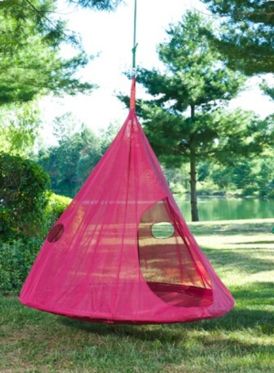 5FT Dia Hammock TearDrop Hanging Chair- Red