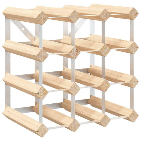 vidaXL Countertop Wine Rack, Wine Bottle Holder for 12 Bottles, Wine Storage, Wine Bottle Organizer for Living Room Kitchen Pantry, Solid Pinewood