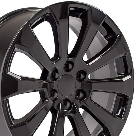OE Wheels CV95 22 Inch Rim Fits Suburban 1500 High Country Style 6x139.7 22x9 Gloss Black - Hollander 5922 (1)