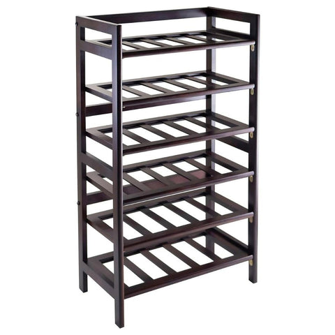 Oakestry Silvi Wine Rack Antique Walnut Functional Wine Storage Rack with Capacity for 30 Bottles Perfect for Home Bars Dining Rooms or Wine Cellars Solid Wood Construction with Durable Frame