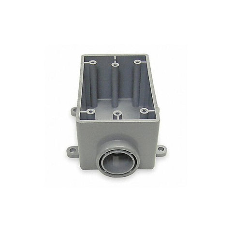 Cantex Weatherproof Box,1Gang,1 in Hub,PVC (5133365U)