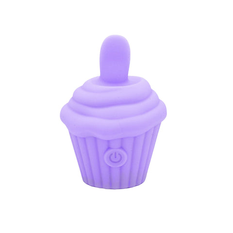 Natalie's Toy Box Cake Eater Clit Flicker Stimulator, Rechargeable Waterproof Massager for Clitoral, Vaginal or Nipple Stimulation, 10 Functions, ABS Silicone Adult Sex Toy (Purple)