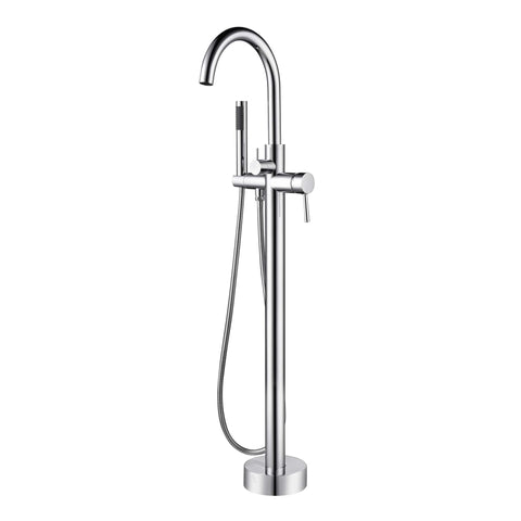 PULSE ShowerSpas 3021-FSTF-CH Freestanding Tub Filler with Diverter in Chrome