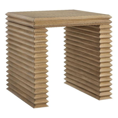 Modway Canto 24" Square End Table in Weathered Oak with Stacked Leg Design – Modern Wood Accent Side Table for Living Room – Versatile Bedroom Nightstand
