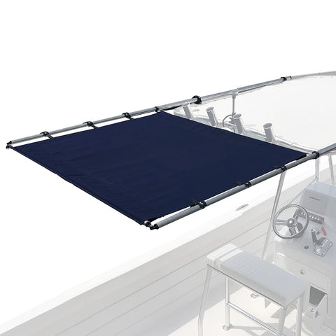 SureShade PTX Power Shade - 63" Wide (Navy) - Easy Installation on T-Top or Hardtop Boats - 600D Marine Canvas, Stainless Steel Frame - 12V DC Motors - Anti-Racking and Auto Shut-Off - PTXSS63NV