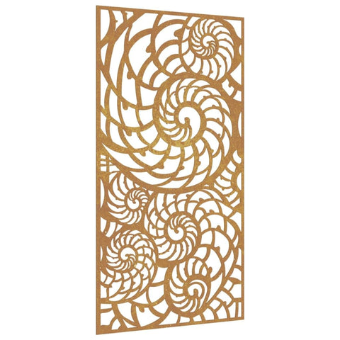 vidaXL ic Patio Wall Decoration - Large Outdoor Wall Art in Corten Steel with Unique Shell Design for Garden, Yard, and Outdoor Spaces - Durable and Weather-